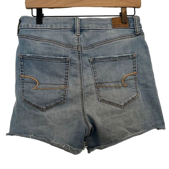 American Eagle Ne(x)t Level Stretch High Rise Button Down Denim Shorts Size 8 - Picture 2 of 5